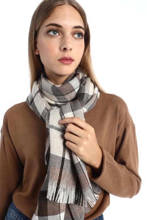 Sciarpa in tessuto tinto filo - Fashion Market