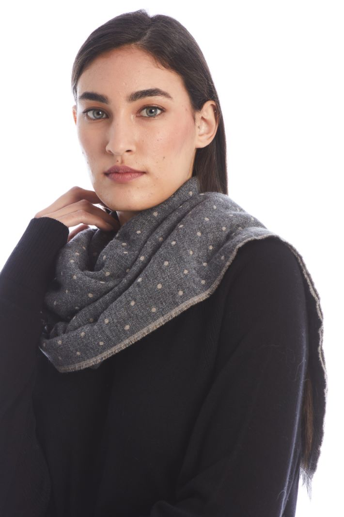 Sciarpa in cotone e lana - TORTORA BEIGE - Fashion Market - 2