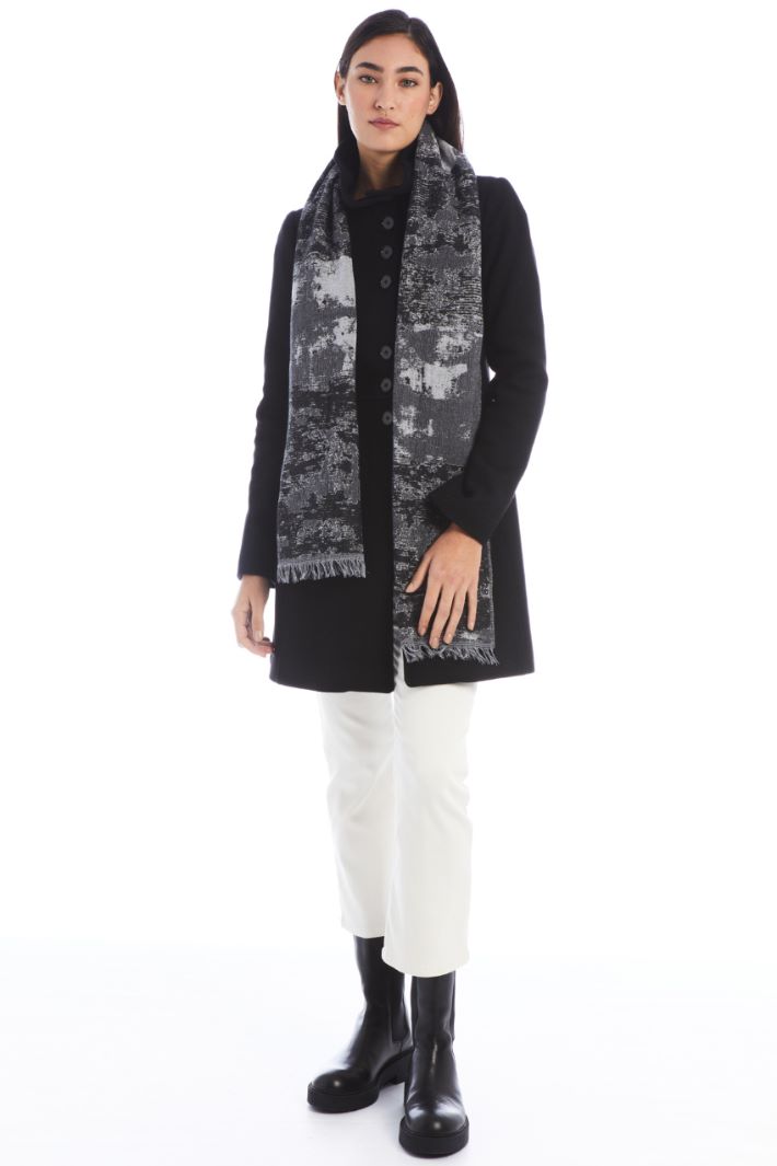 Sciarpa kamuflage in cootne - NERO GRIGIO - Fashion Market - 2