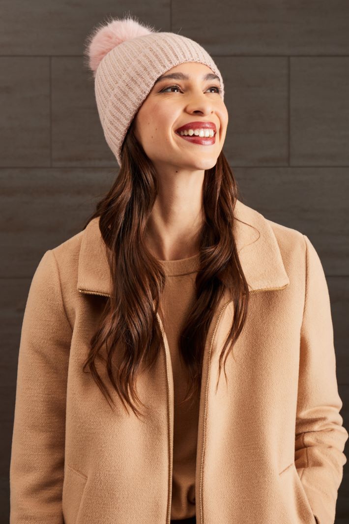 Cuffia con pon pon - ROSA - Fashion Market - 2