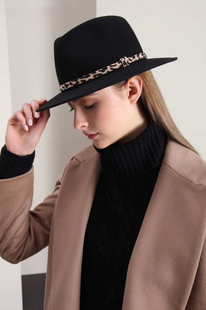 Fedora in pura lana - NERO - Fashion Market