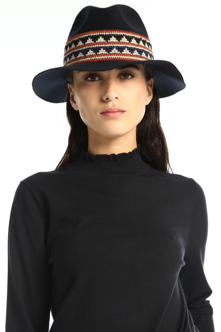 Fedora con passamaneria - BLU NOTTE RUGGINE - Fashion Market - 2