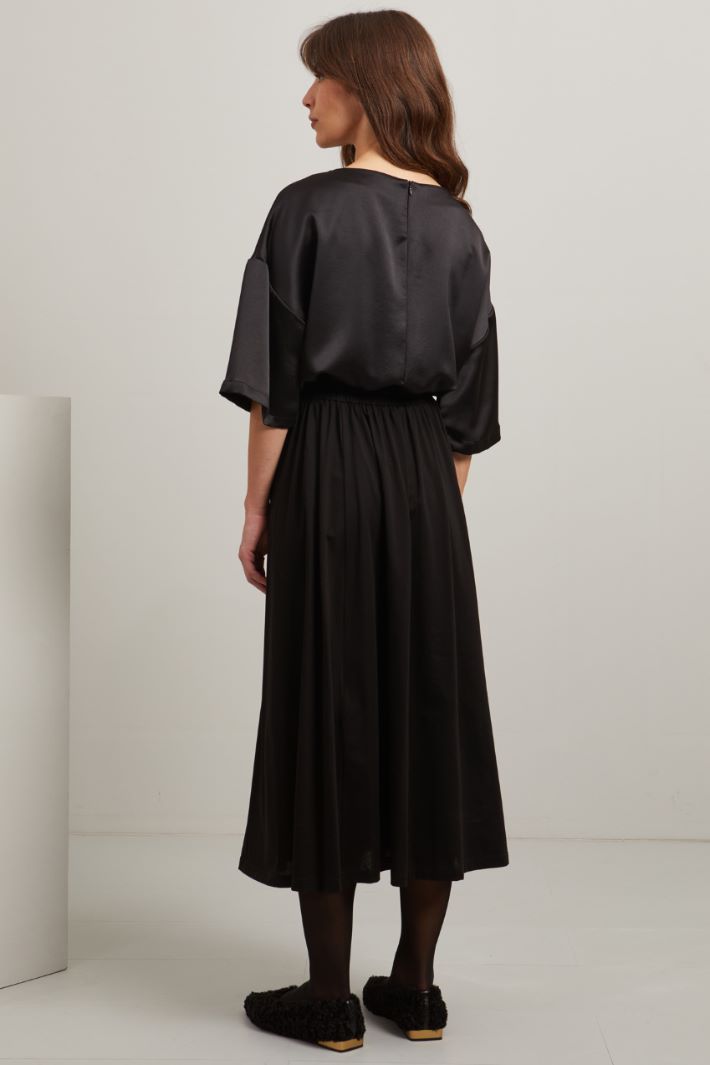 Abito effetto due pezzi - NERO - Fashion Market - 4