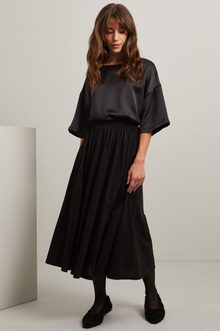 Abito effetto due pezzi - NERO - Fashion Market - 2