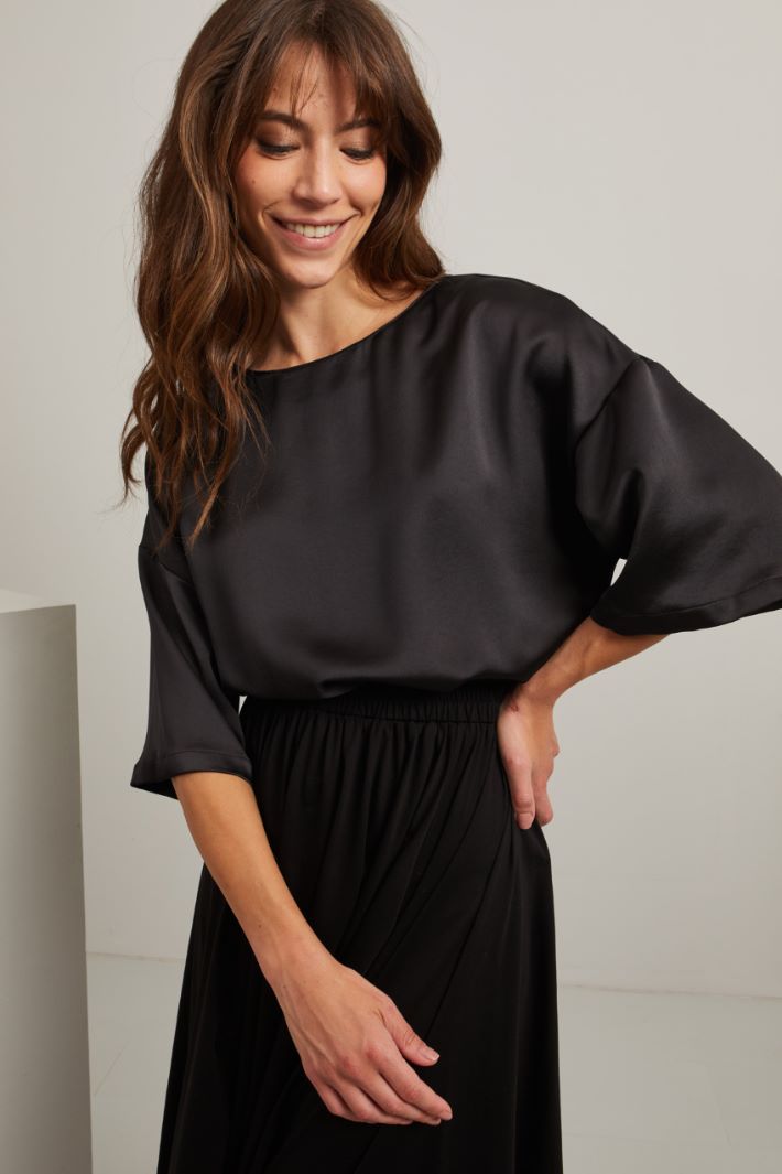 Abito effetto due pezzi - NERO - Fashion Market - 3