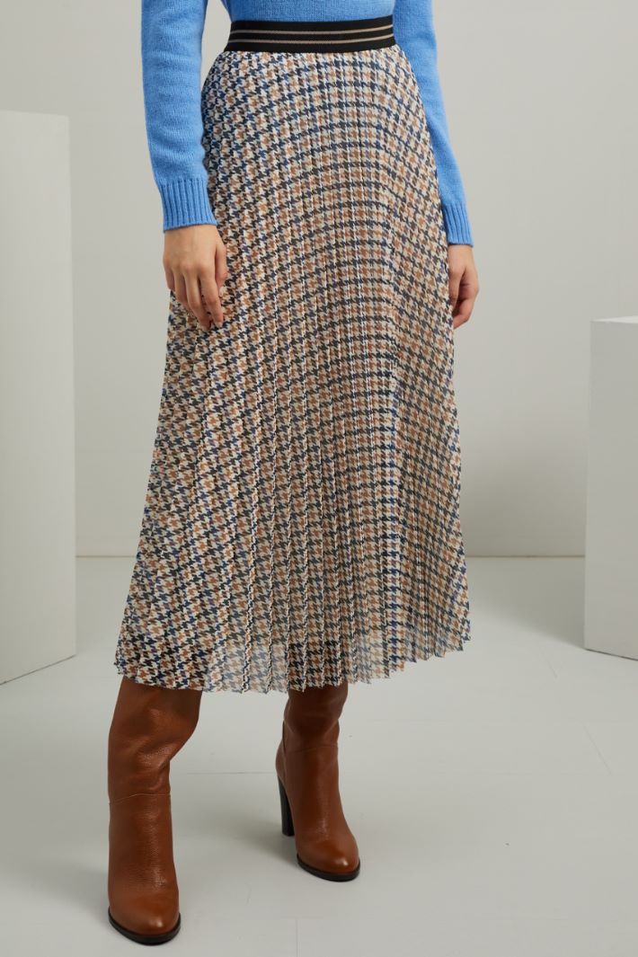 Gonna plissè - BLU CAMMELLO BEIGE - Fashion Market - 2