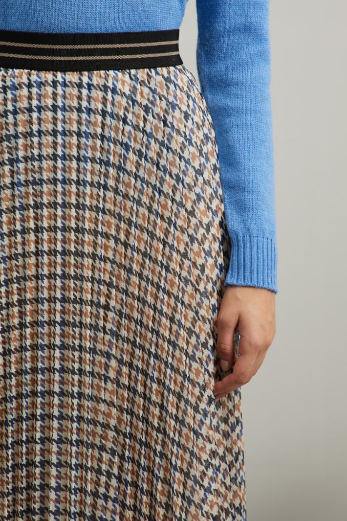Gonna plissè - BLU CAMMELLO BEIGE - Fashion Market - 3