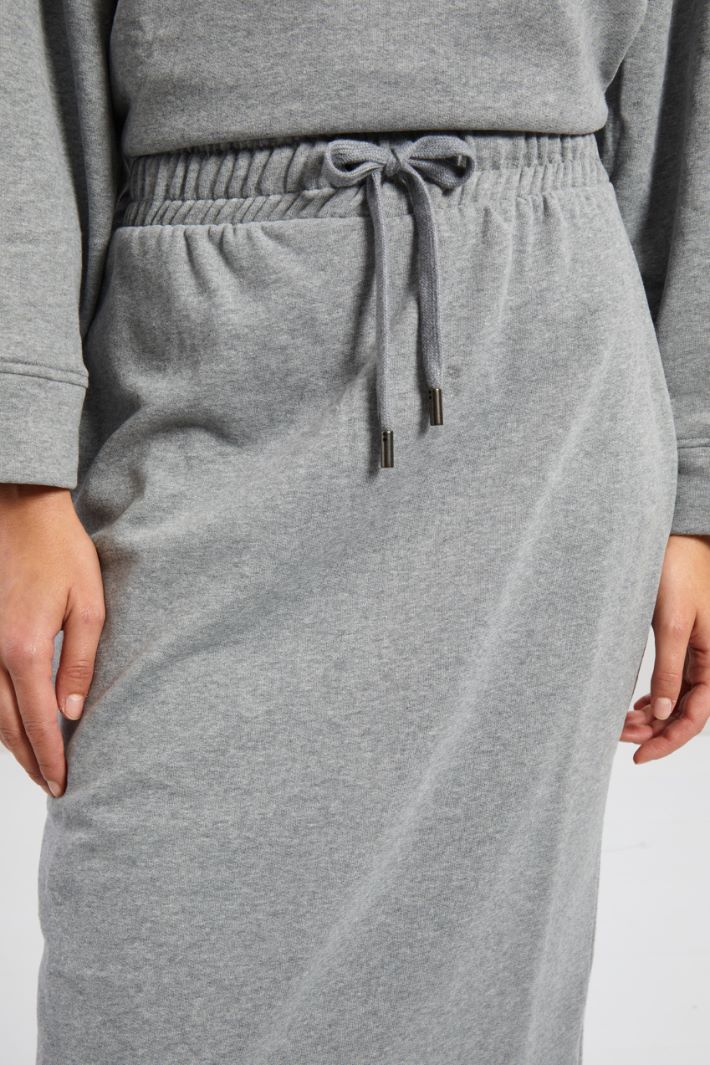 Gonna in jersey di cotone - GRIGIO - Fashion Market - 3