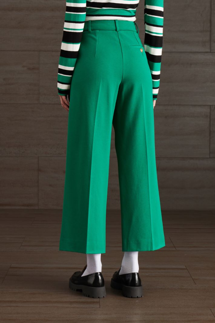 Pantaloni in jersey - VERDE SMERALDO - Fashion Market - 4