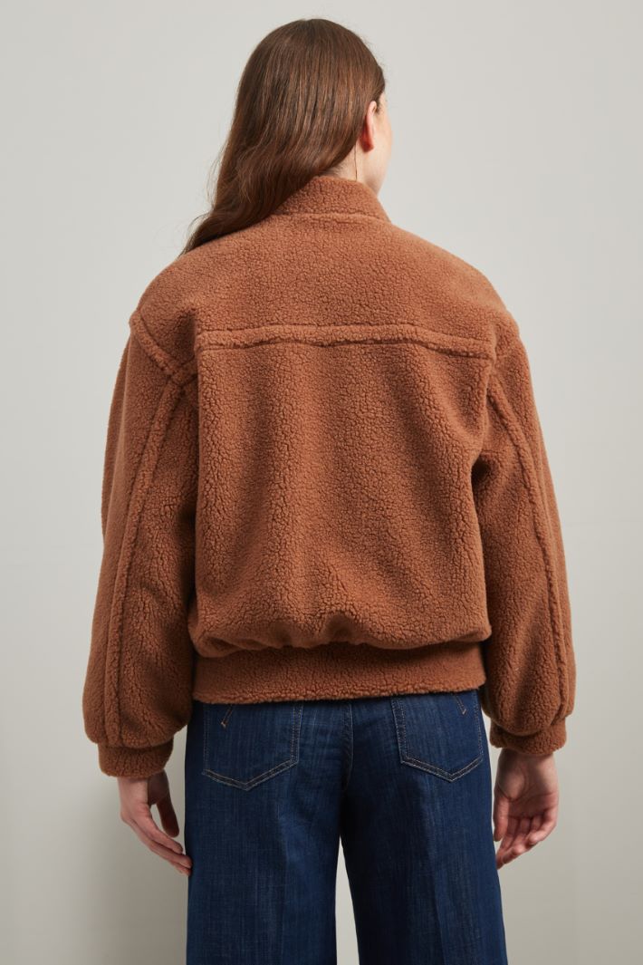 Bomber in lana - TABACCO - Fashion Market - 4