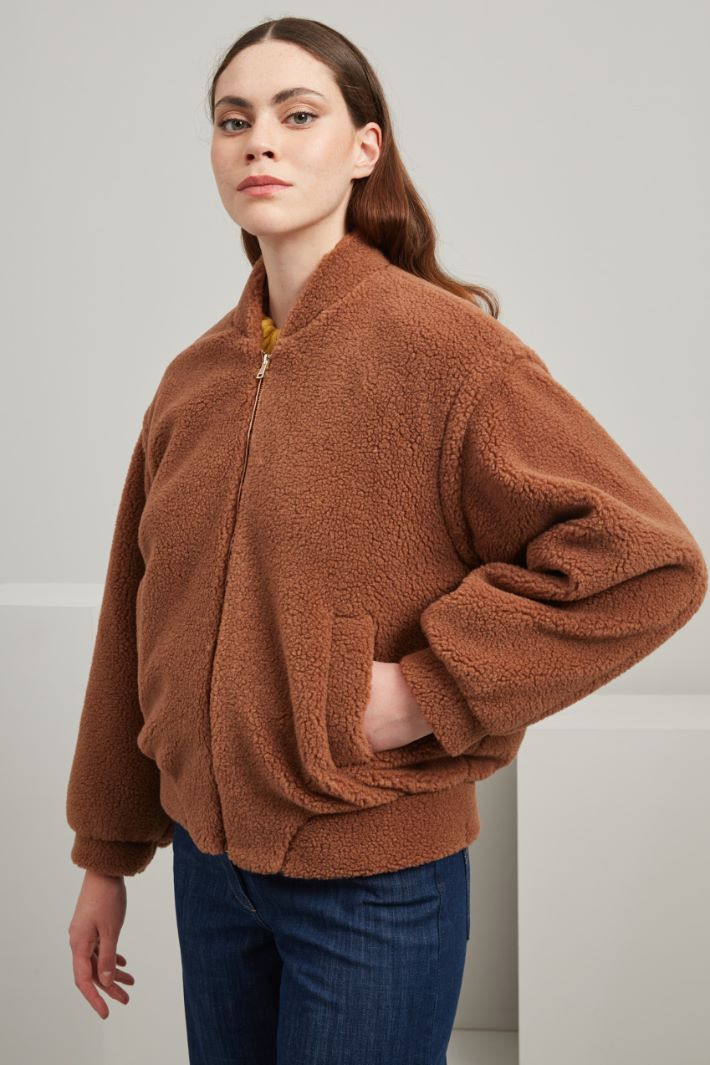 Bomber in lana - TABACCO - Fashion Market - 3