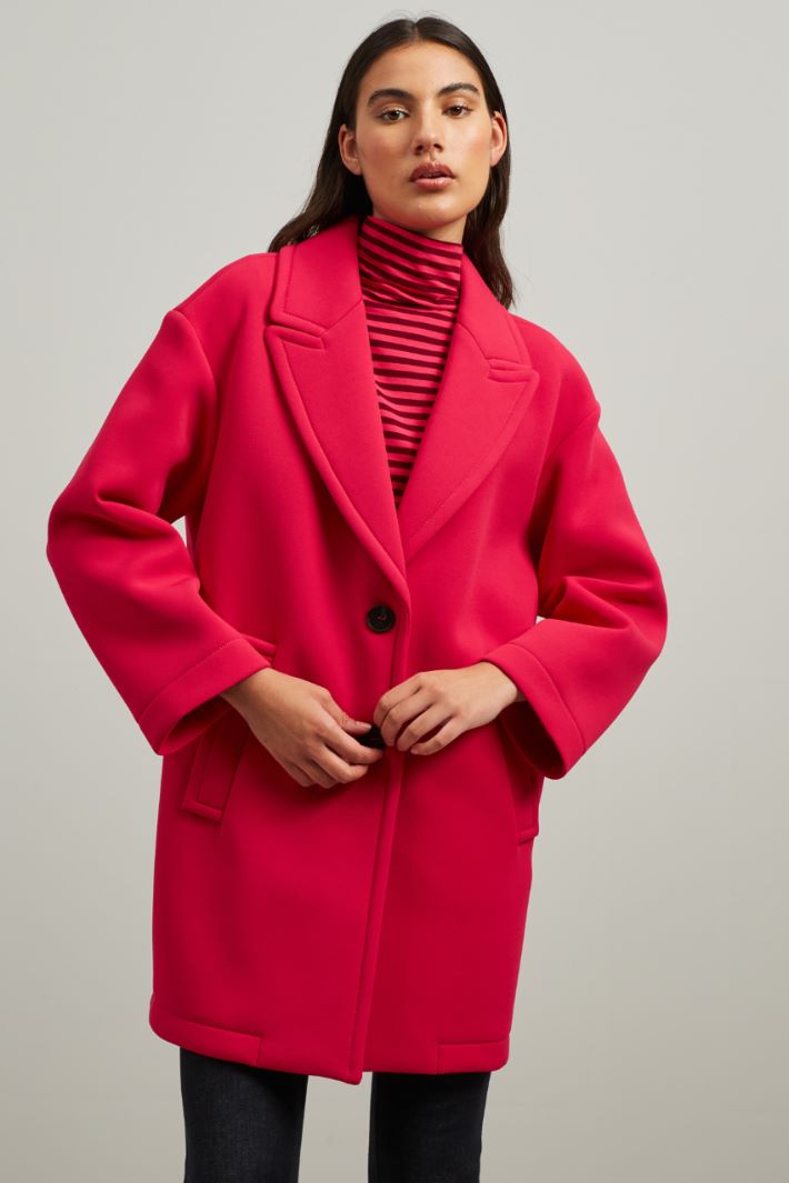 Cappotto in jersey compatto - FUXIA - Fashion Market - 2