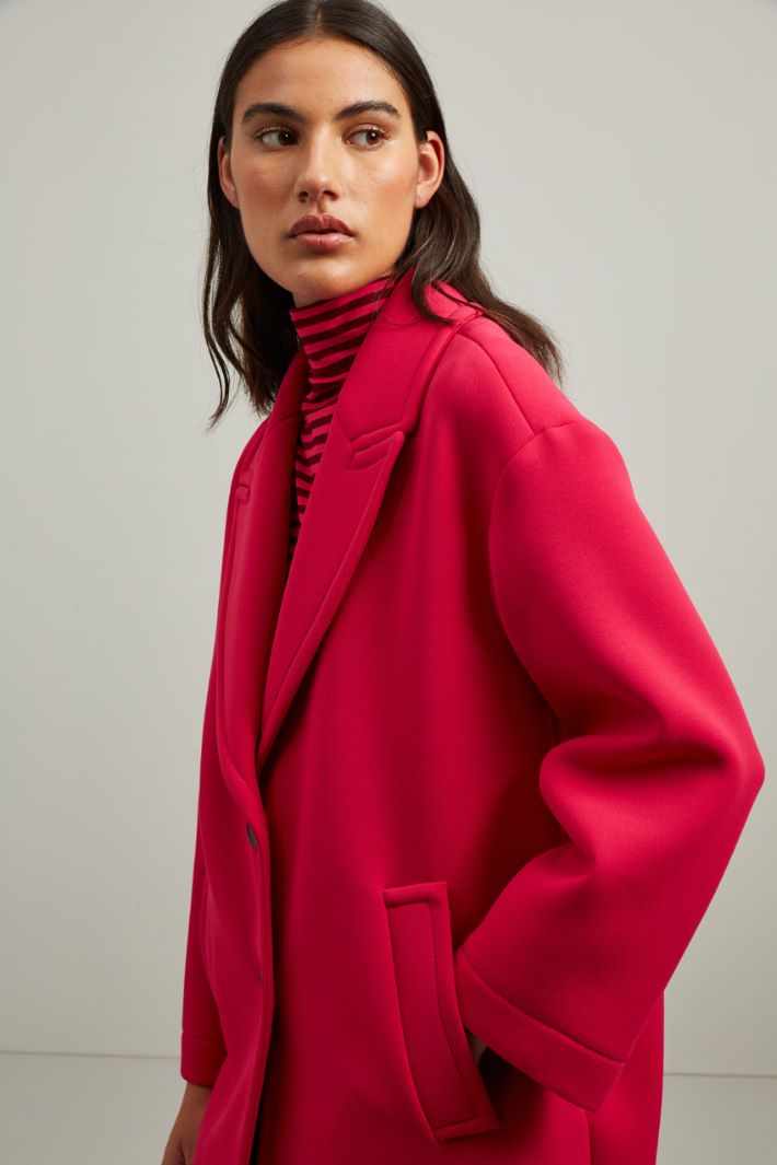 Cappotto in jersey compatto - FUXIA - Fashion Market - 3