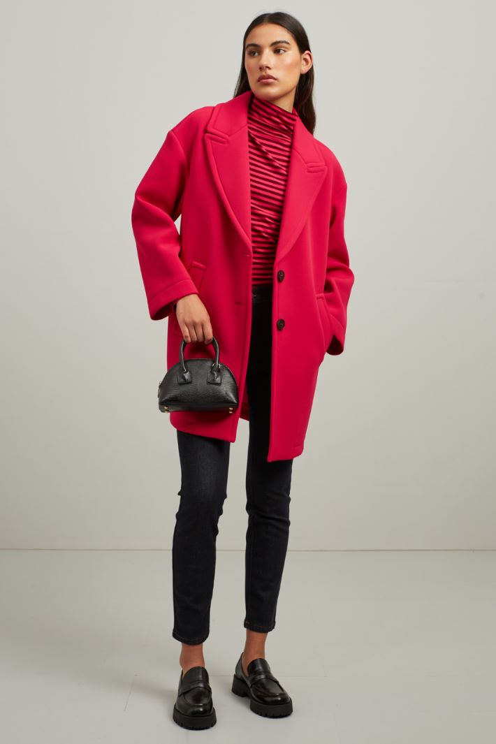 Cappotto in jersey compatto - FUXIA - Fashion Market