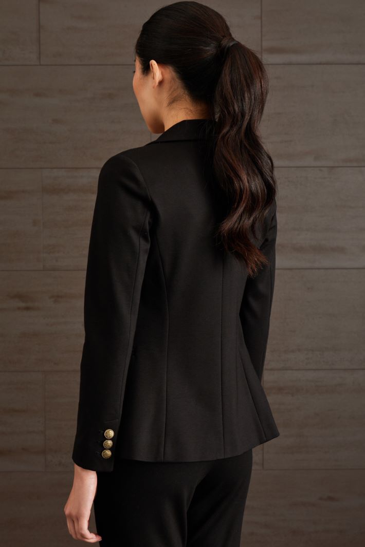 Blazer in jersey - NERO ORO - Fashion Market - 4