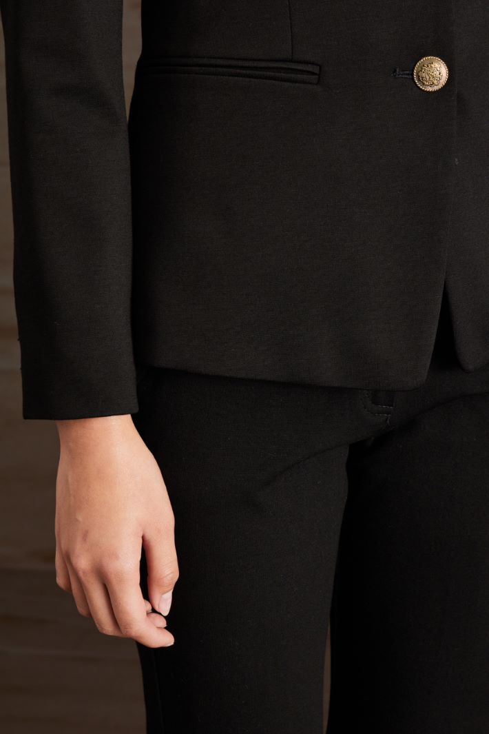 Blazer in jersey - NERO ORO - Fashion Market - 3