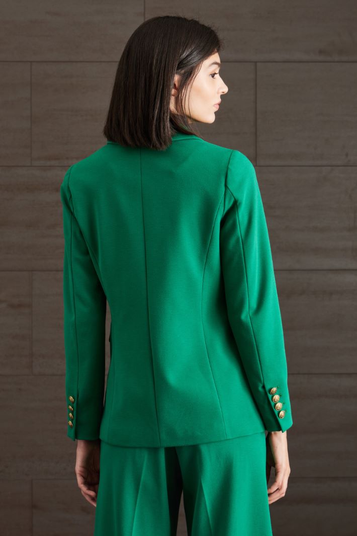 Blazer in jersey di viscosa - VERDE PRATO - Fashion Market - 4
