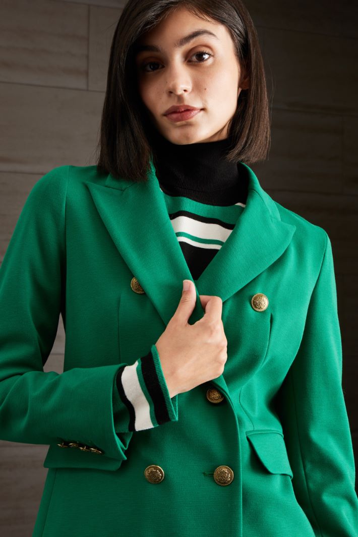 Blazer in jersey di viscosa - VERDE PRATO - Fashion Market - 3