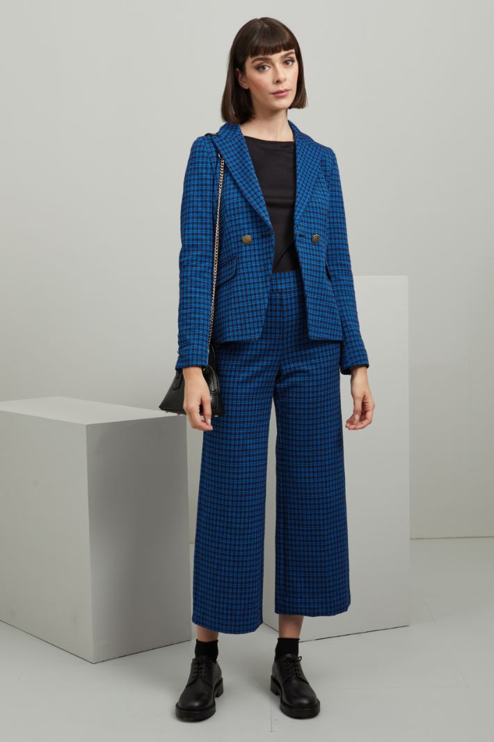 Blazer in jersey - BLU NERO - Fashion Market