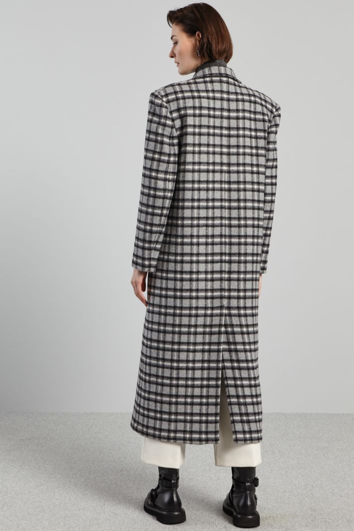 Cappotto con spalline imbottite - GRIGIO BIANCO ANTRACITE - Fashion Market - 4