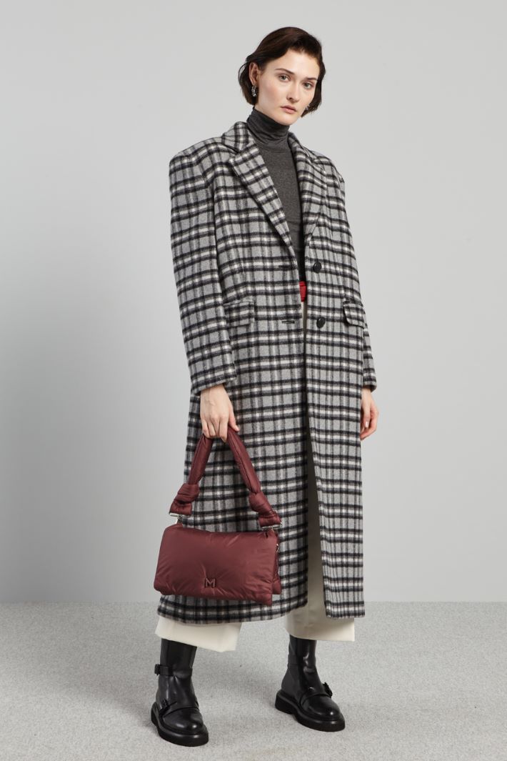 Cappotto con spalline imbottite - GRIGIO BIANCO ANTRACITE - Fashion Market
