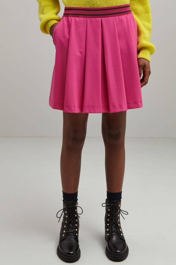 Minigonna in misto lana - FUCSIA - Fashion Market - 2