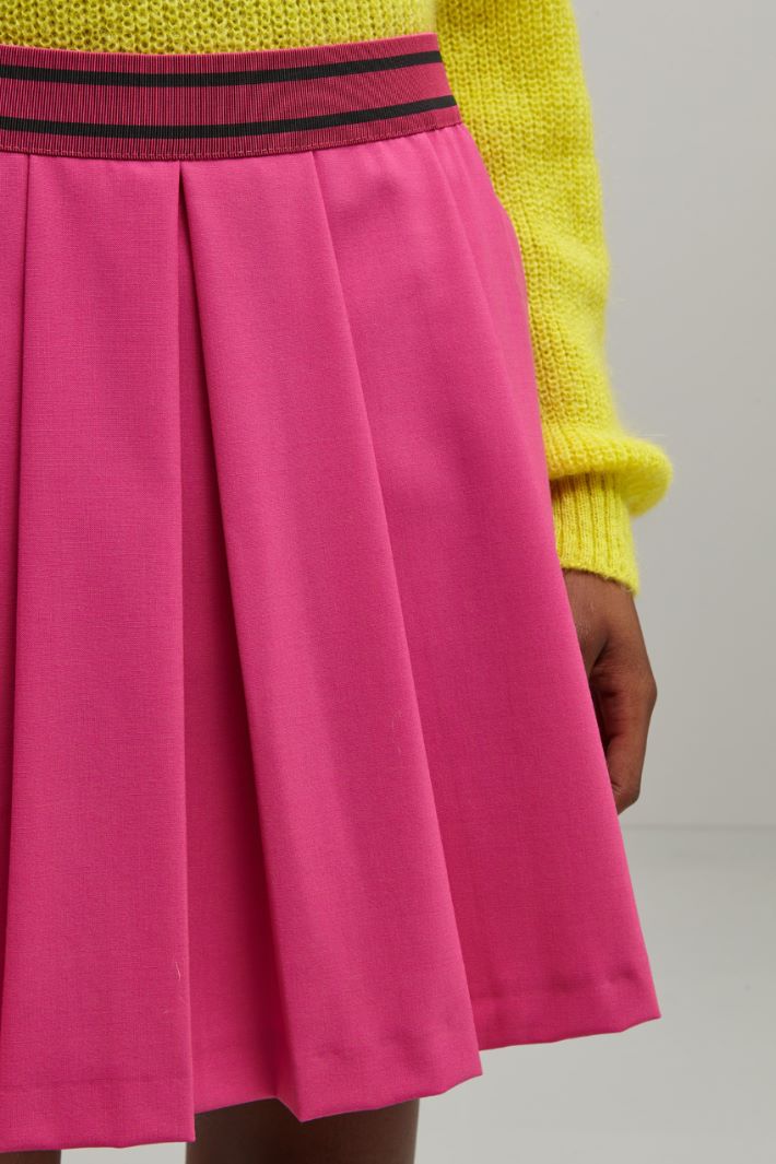 Minigonna in misto lana - FUCSIA - Fashion Market - 3