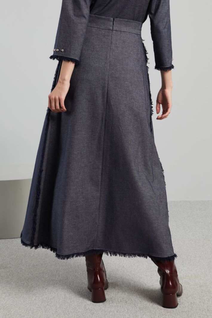Gonna a campana  - BLU DENIM - Fashion Market - 4