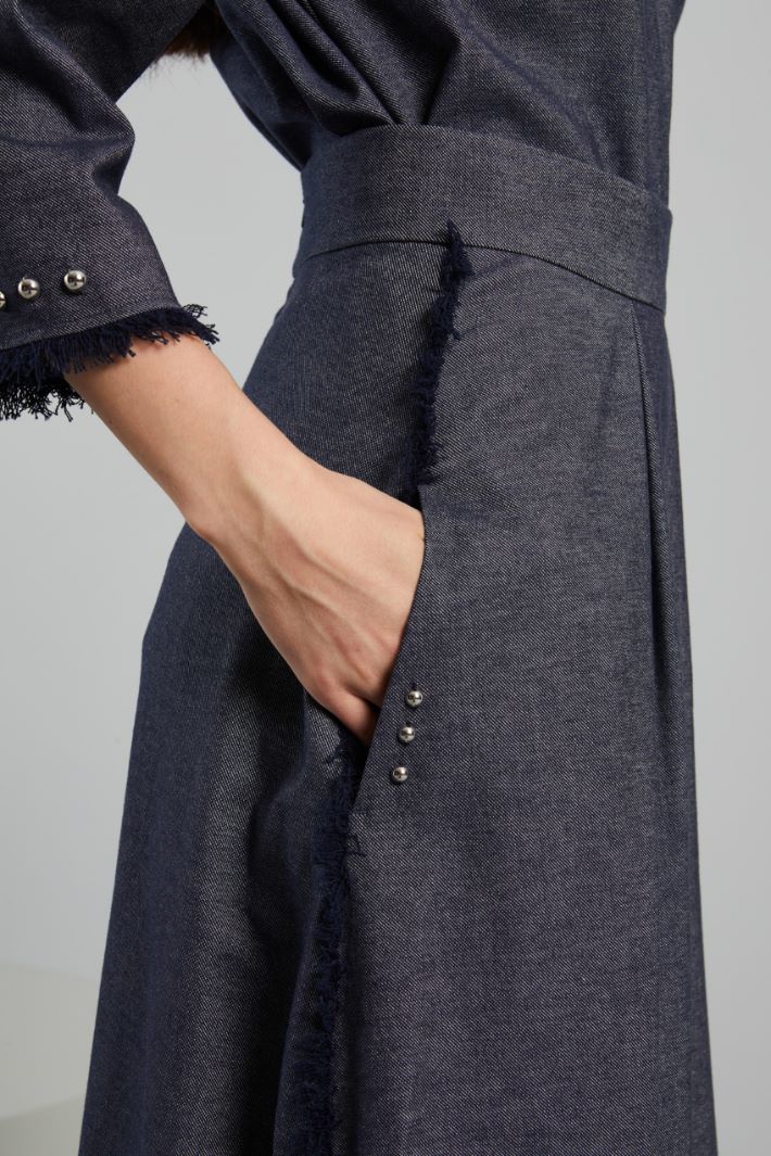 Gonna a campana  - BLU DENIM - Fashion Market - 3