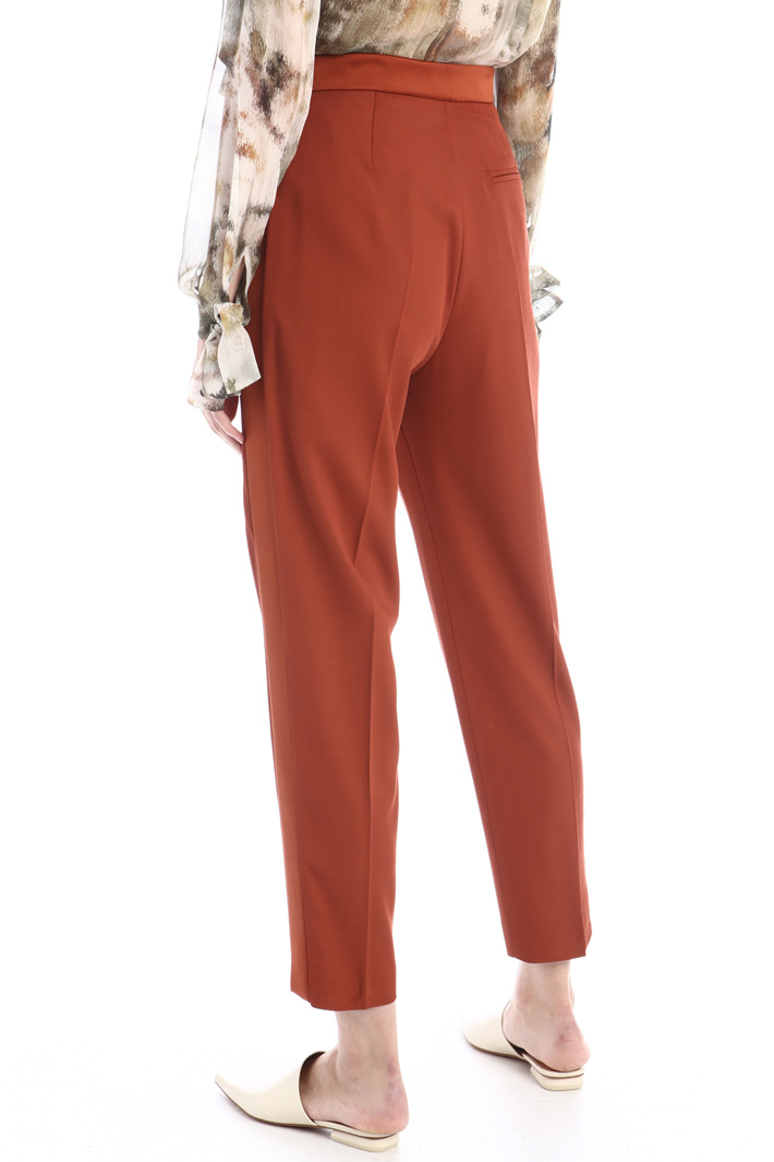 Pantaloni in cady con inserti - RUGGINE - Fashion Market - 2