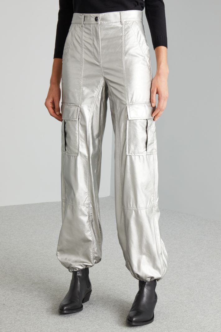 Pantaloni laminati - ARGENTO - Fashion Market - 2