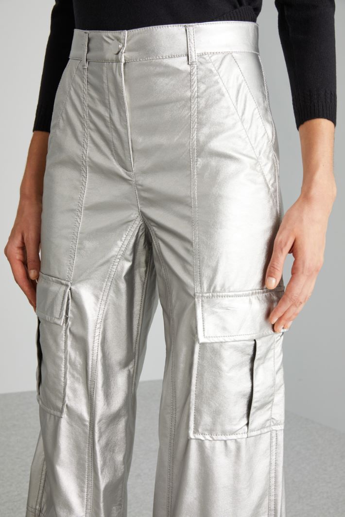 Pantaloni laminati - ARGENTO - Fashion Market - 3