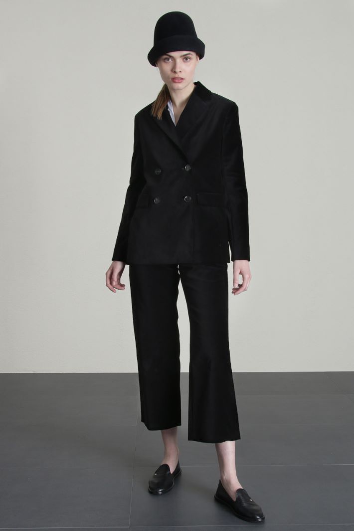 Pantaloni in velluto di cotone - NERO  - Fashion Market