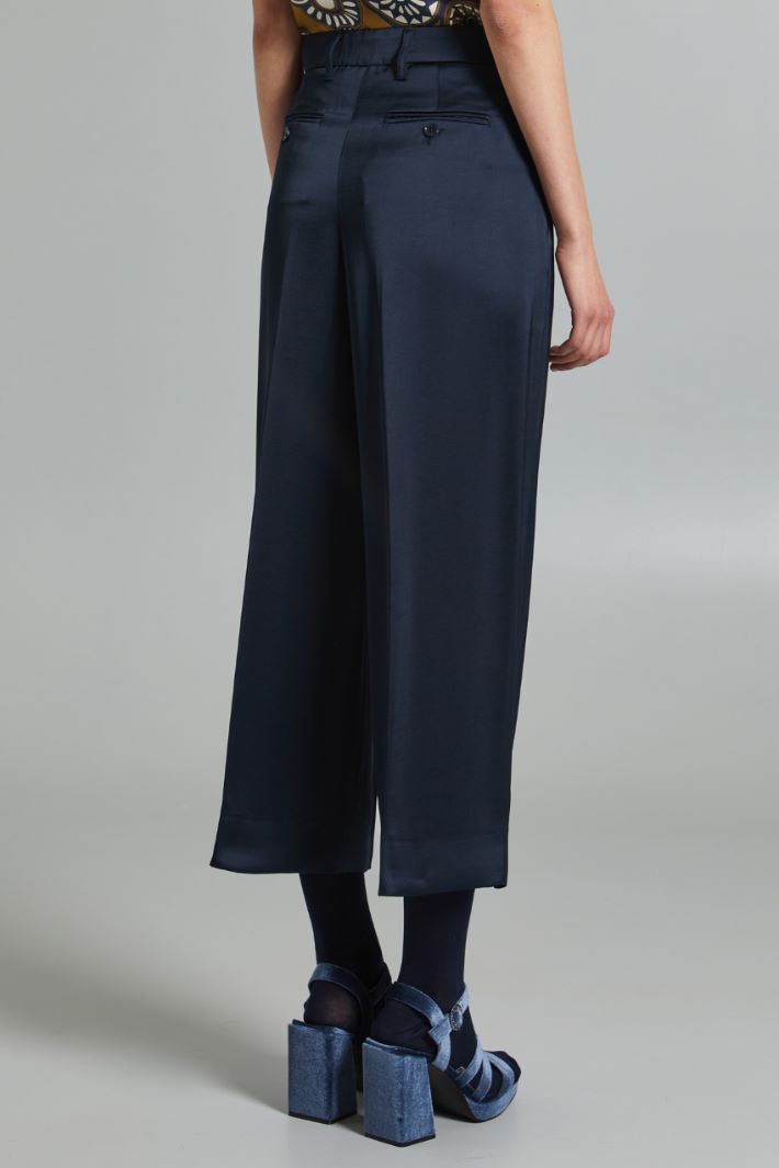 Pantaloni fluidi in raso - BLU NOTTE - Fashion Market - 3
