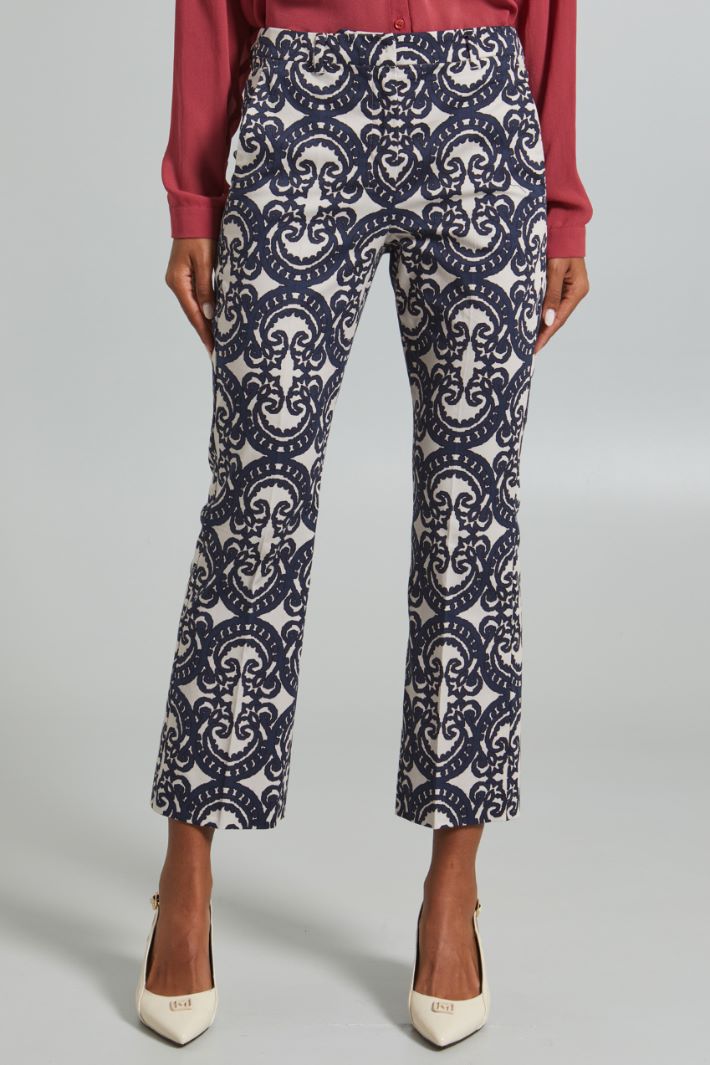Pantaloni dritti - BLU BIANCO - Fashion Market - 2