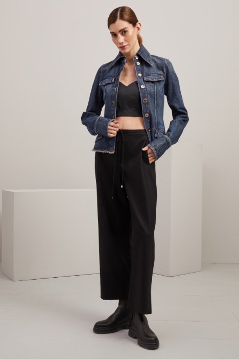 Crop top in taffetà - Fashion Market