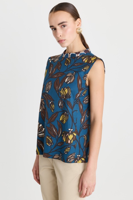 Top reversibile in cotone stampato - Fashion Market