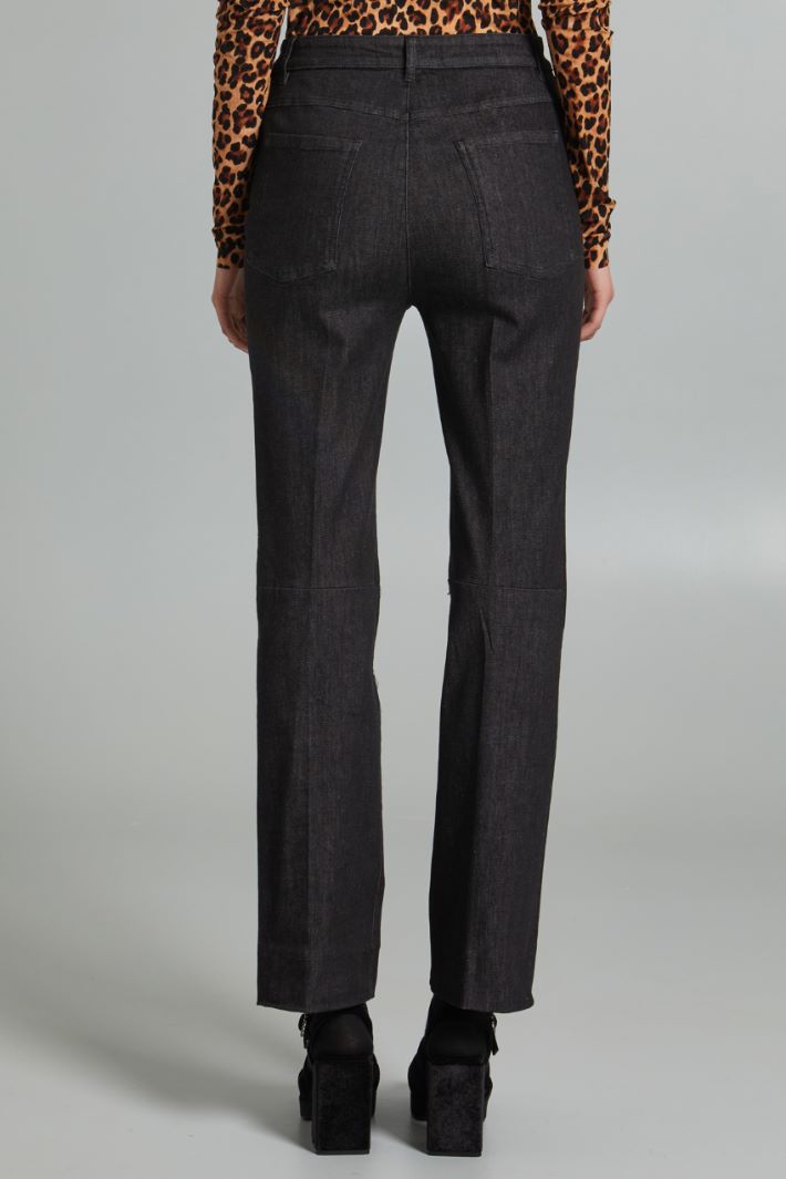Pantaloni slim in denim - ANTRACITE - Fashion Market - 4