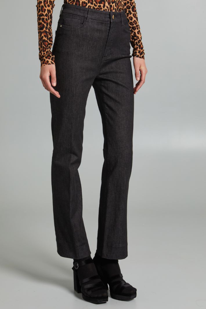 Pantaloni slim in denim - ANTRACITE - Fashion Market - 2
