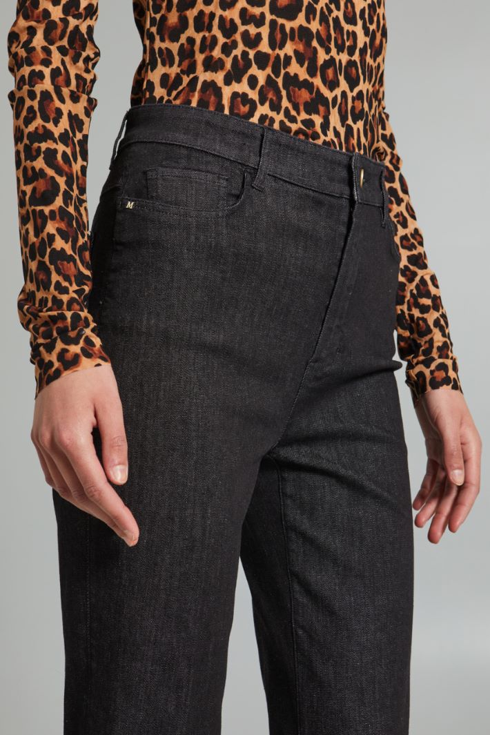 Pantaloni slim in denim - ANTRACITE - Fashion Market - 3