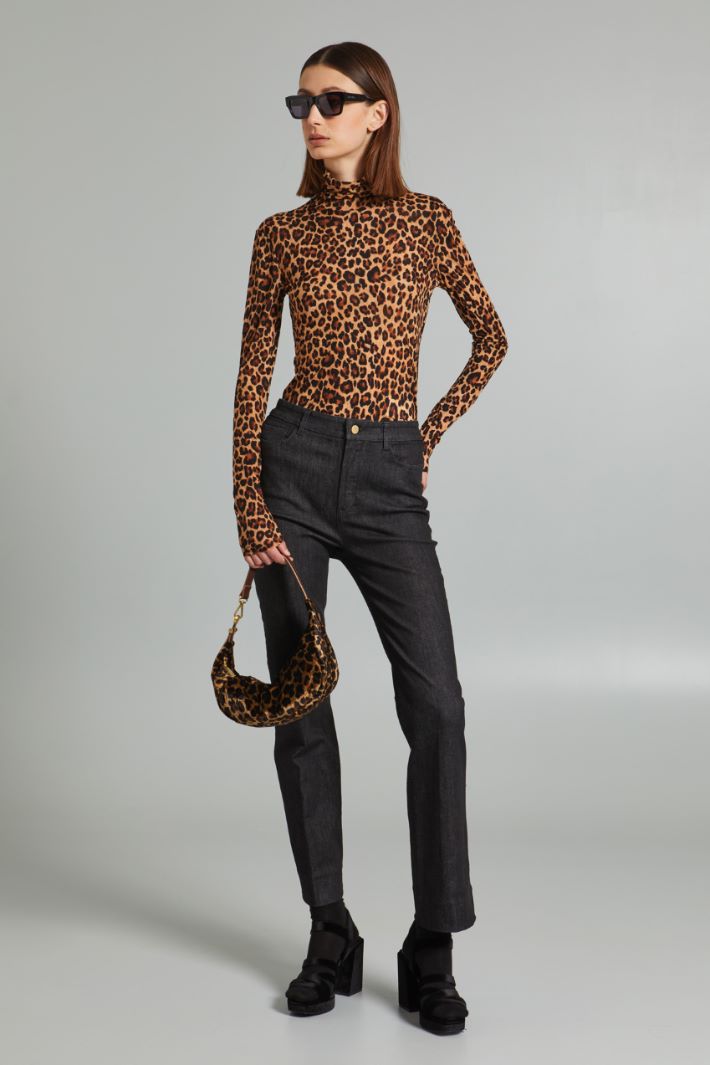 Pantaloni slim in denim - ANTRACITE - Fashion Market
