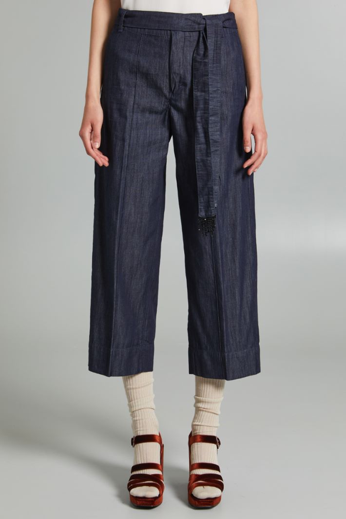 Pantaloni in denim leggero - BLU DENIM - Fashion Market - 2
