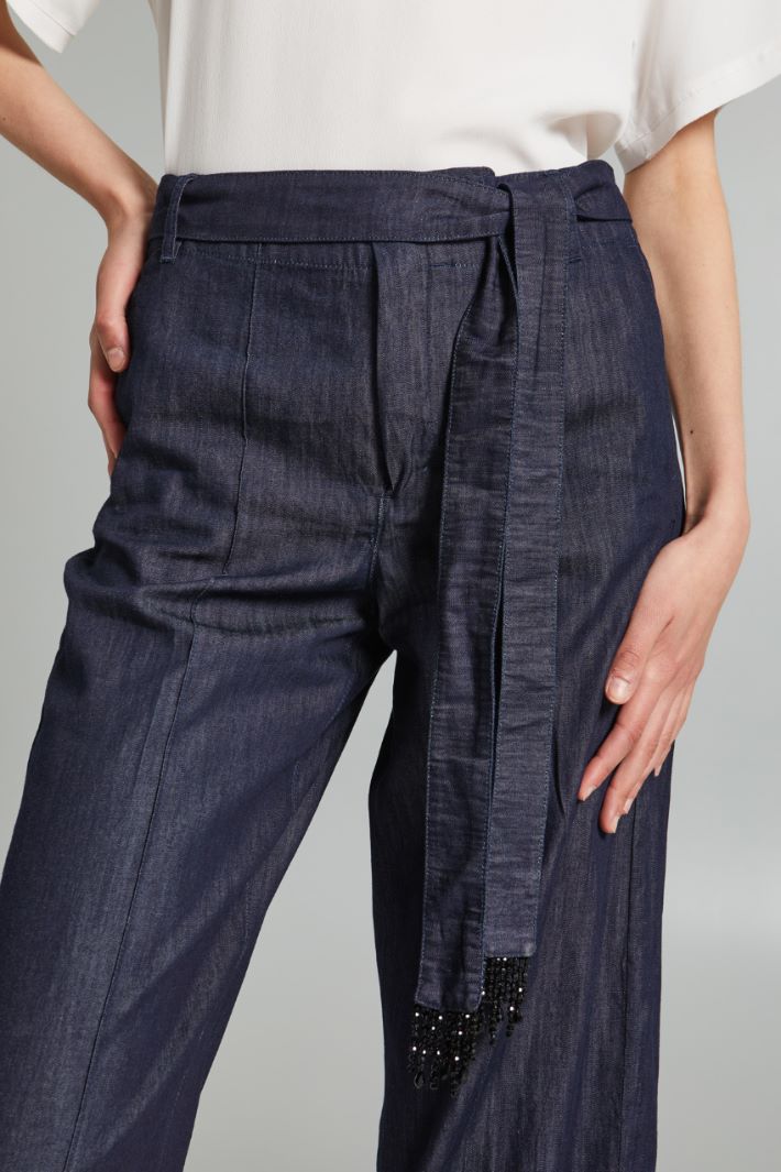 Pantaloni in denim leggero - BLU DENIM - Fashion Market - 3
