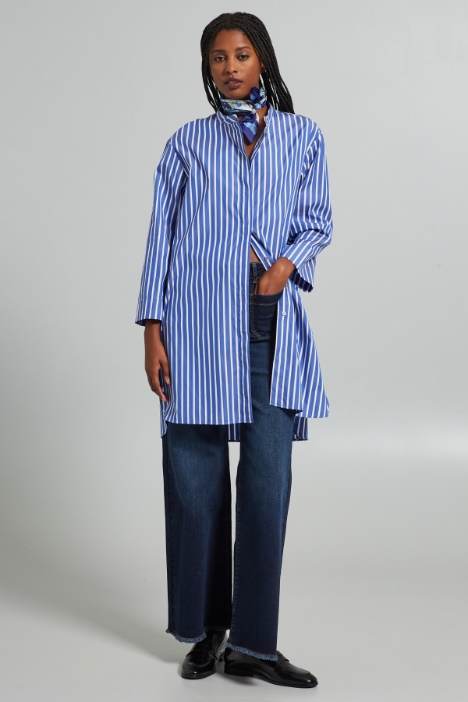 Casacca lunga in popeline - Fashion Market