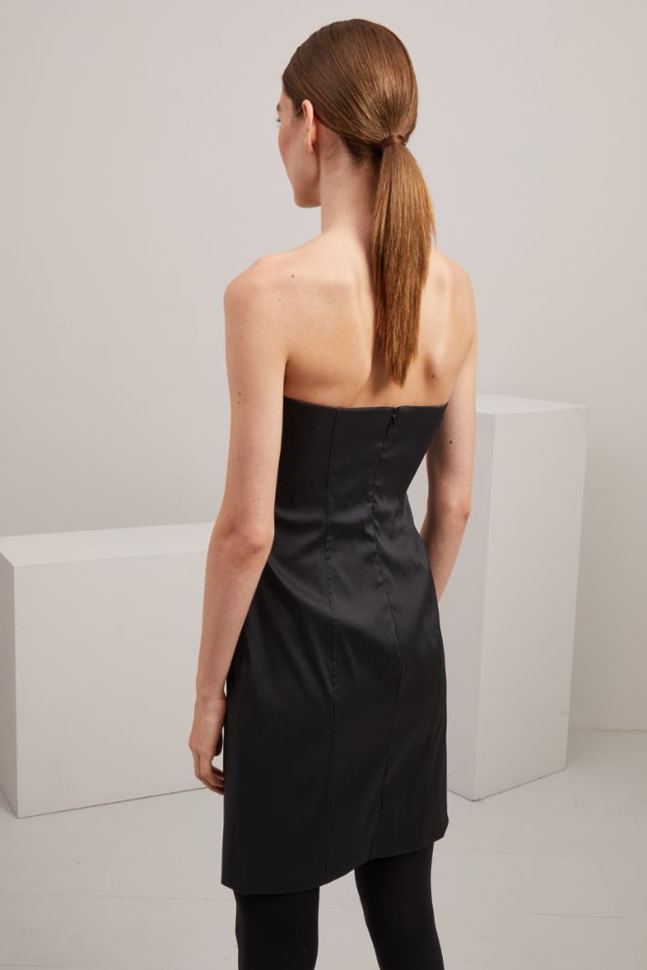 Abito con scollo a cuore - NERO - Fashion Market - 4
