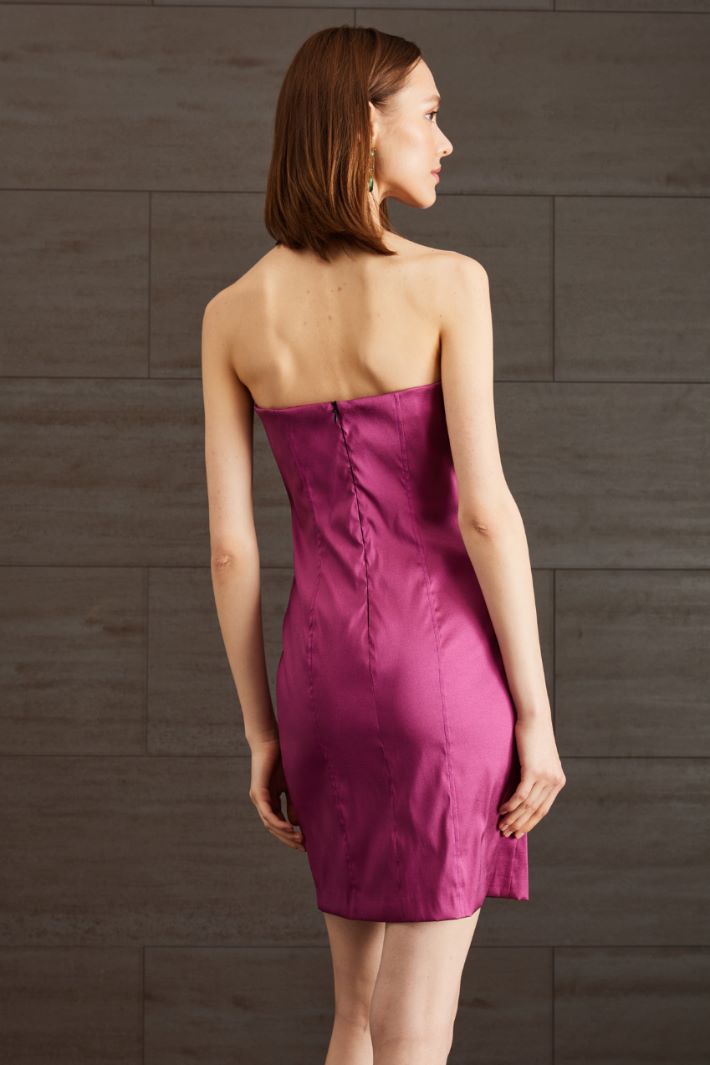Abito con scollo a cuore - CICLAMINO - Fashion Market - 4