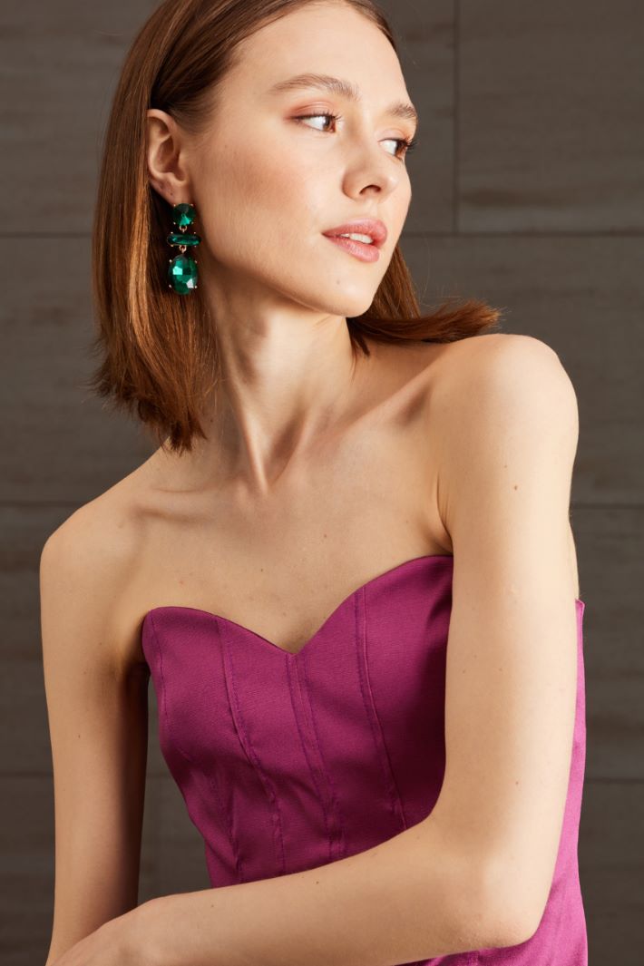Abito con scollo a cuore - CICLAMINO - Fashion Market - 3