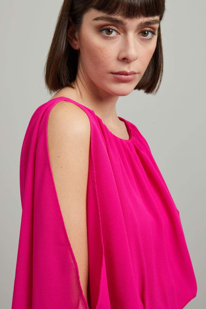 Abito georgette - FUXIA - Fashion Market - 3