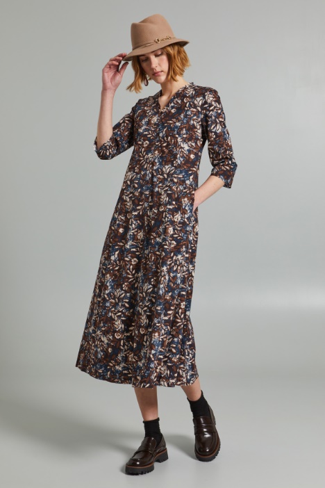 Abito svasato in popeline - Fashion Market