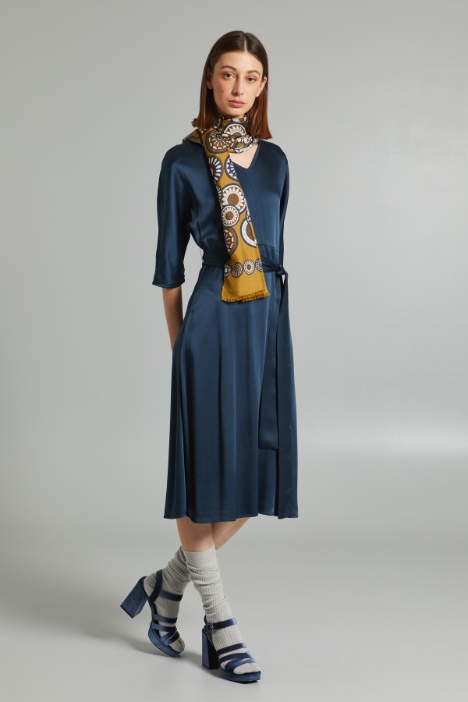 Abito in raso di viscosa - Fashion Market